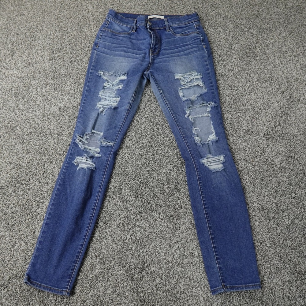 Pacsun Jeans Womens 28 Dark Blue Denim Pants Distressed Jegging Preppy Stretch